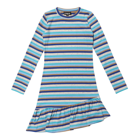 Ocean Stripe Asymetrical Dress